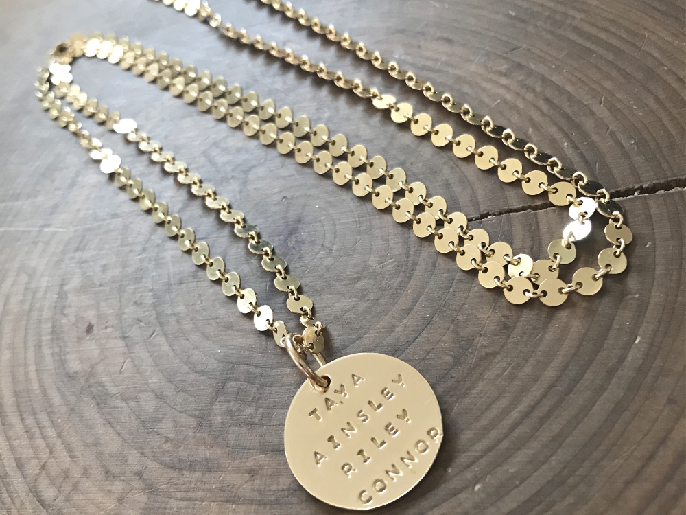 Personalized Gold Fill Grace Necklace, Long Layering Necklace 2