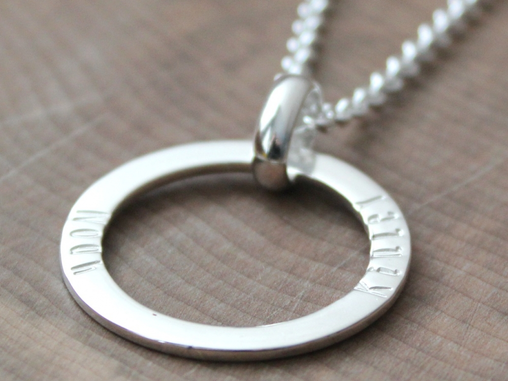 Custom circle necklace Clearance