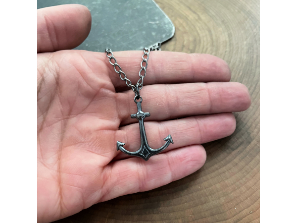 men's anchor necklace