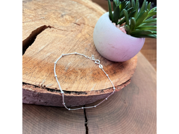 silver chain anklet