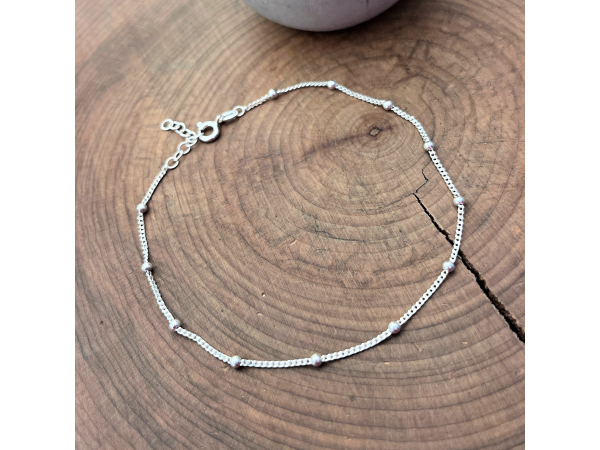Simple silver anklets deals