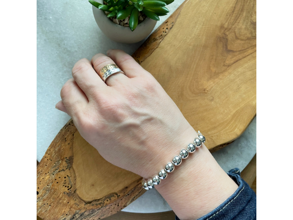 silver ball bracelet