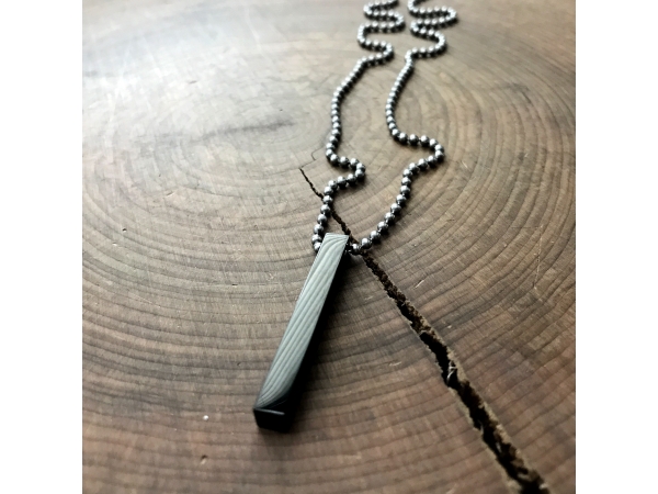 black bar necklace