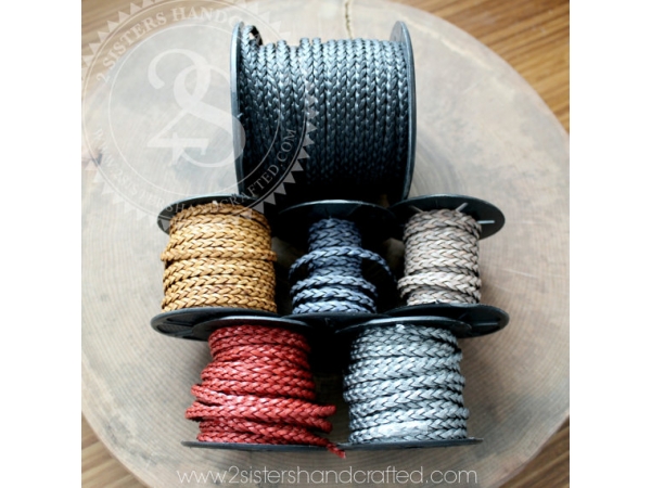 2 Sisters Handcrafted leather and gold bracelet