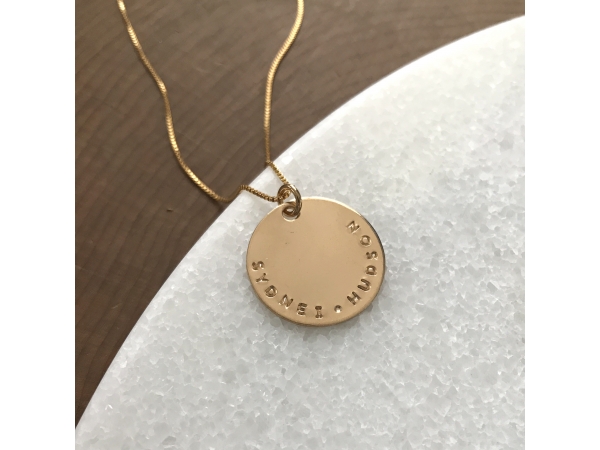 Men's personalized gold necklace