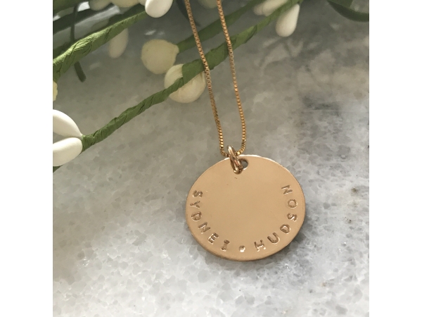 Unisex personalized coin necklace