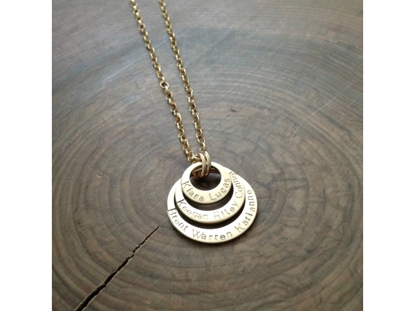 women's personalized layered necklace