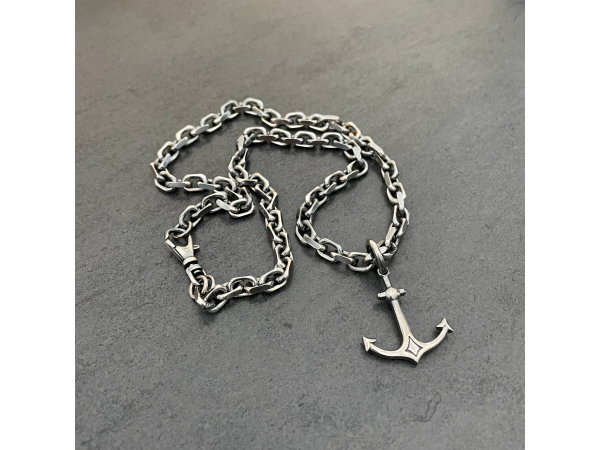 sterling silver anchor chain