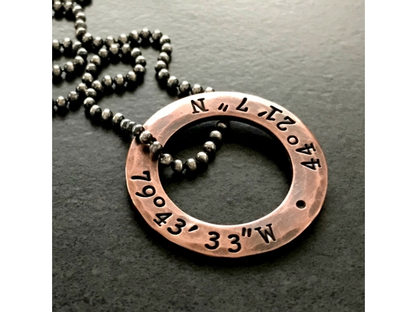 custom coordinates necklace