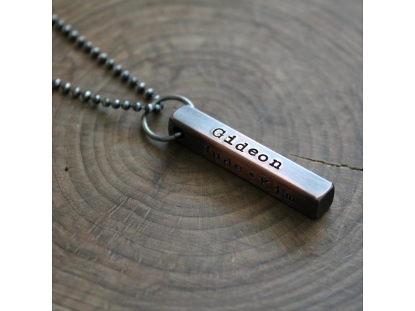 men's personalized necklace