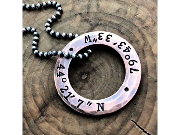 men's coordinates necklace