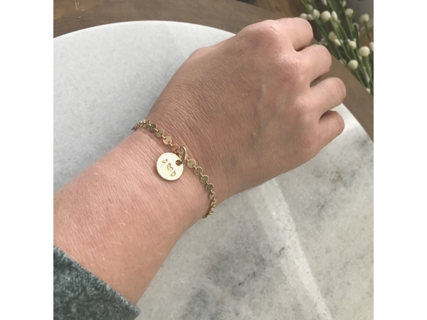 engraved gold bracelet