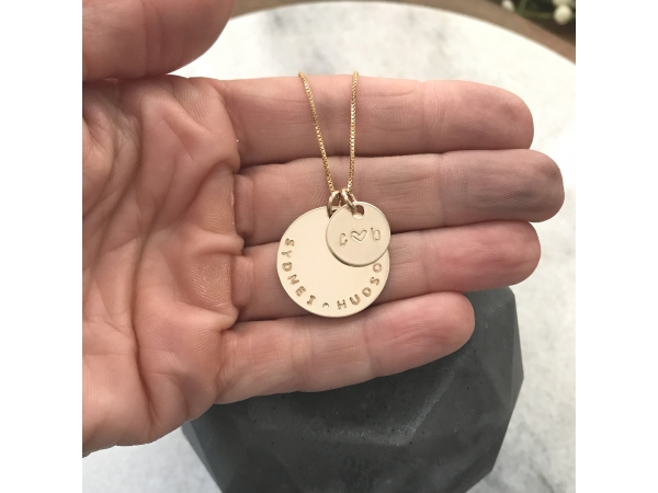personalized gold fill coin necklace
