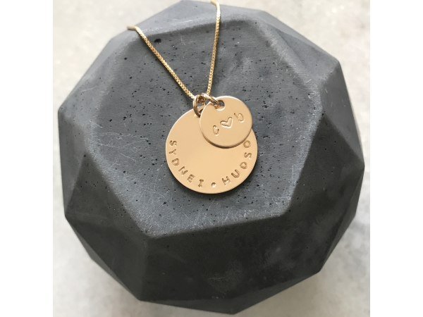 personalized gold family necklace