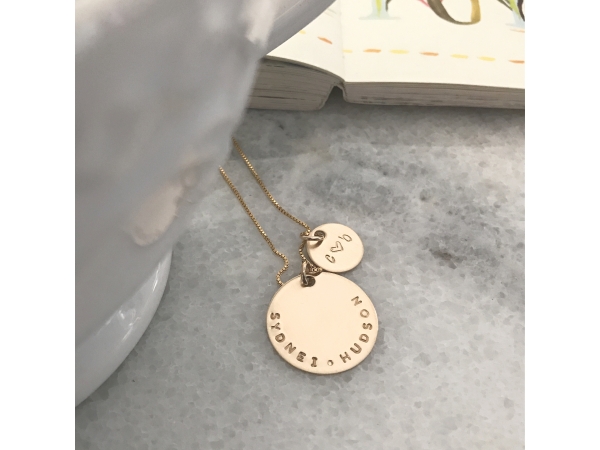 engraved gold necklace