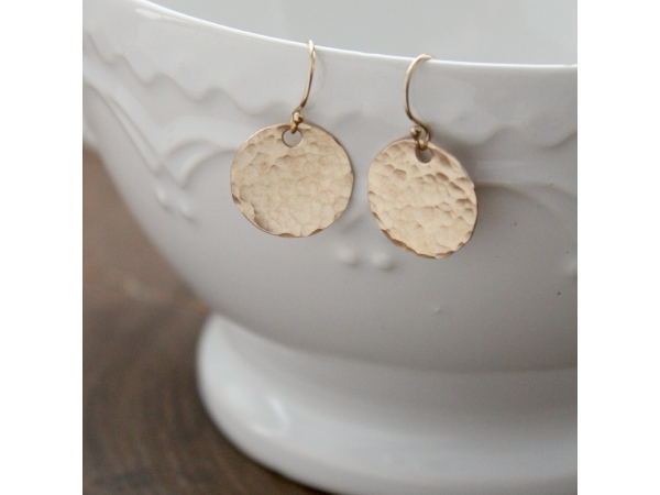 gold disc earrings