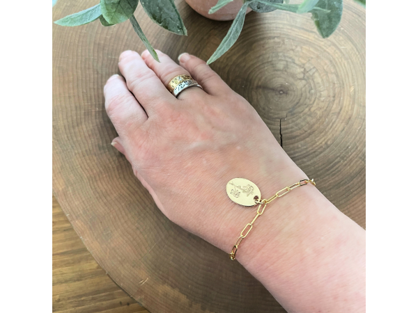 personalized flower bracelet