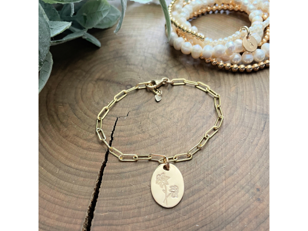 gold flower bracelet