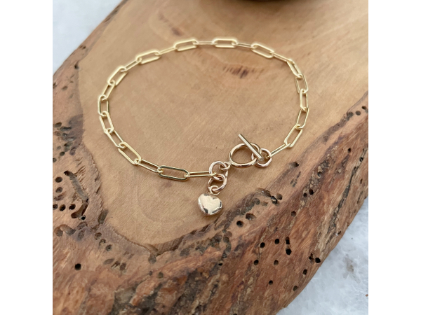 gold paperclip bracelet