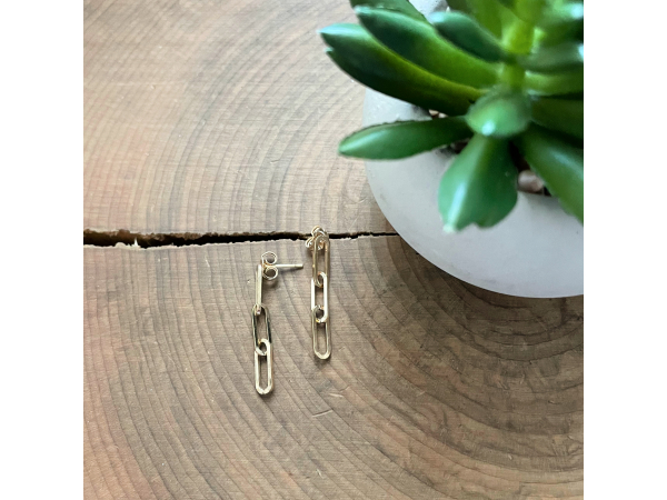 long paperclip earrings