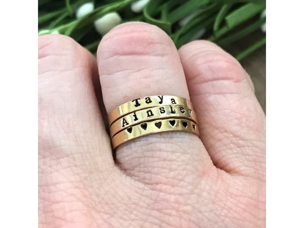 personalized gold ring