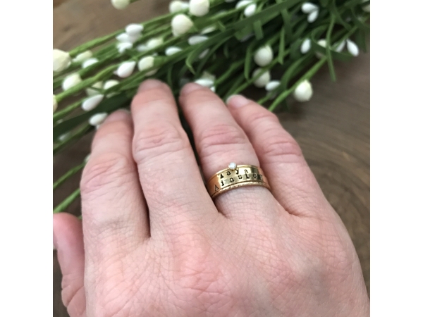 gold crystal stacking ring