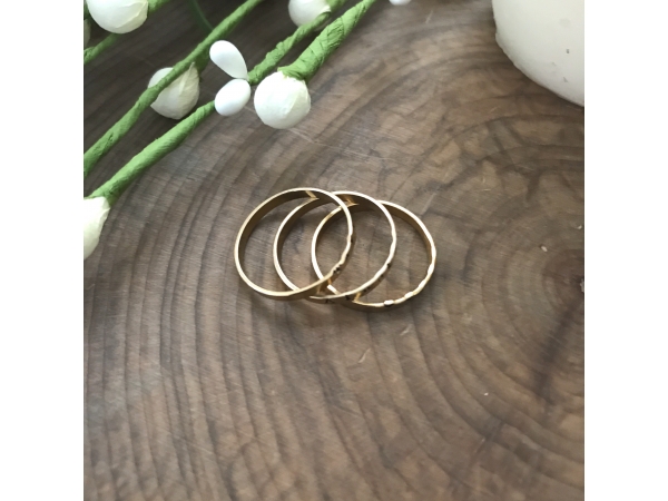 layered gold rings
