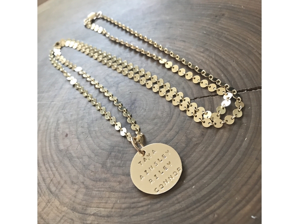 custom layering gold necklace
