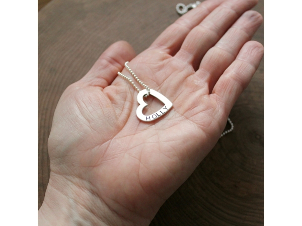 silver heart necklace