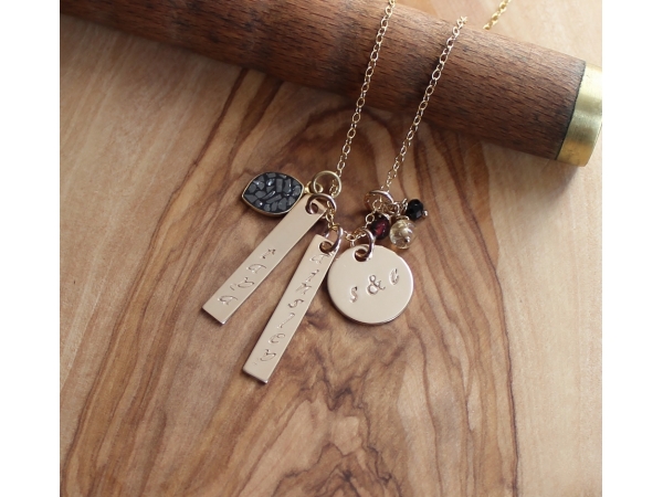 Gold names and initials