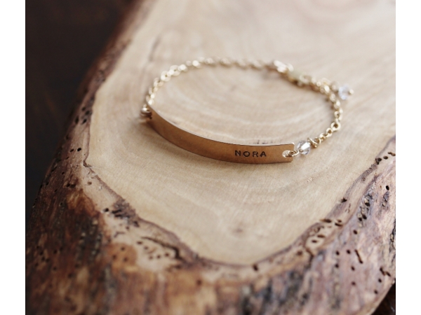 custom gold name bracelet