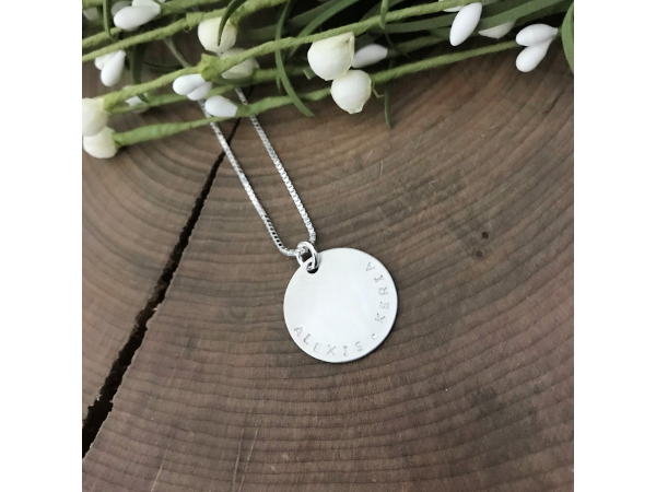 women's silver personalized necklace