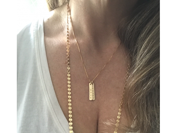 Gold fill layering necklace