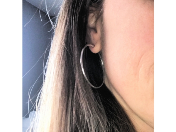 big silver hoop earrings