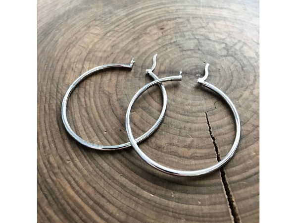large silver hoops