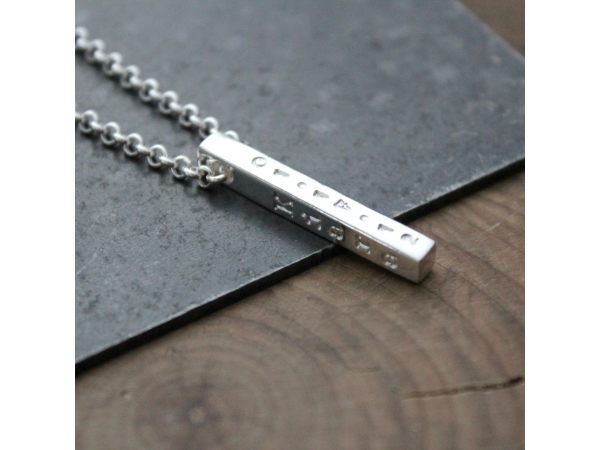 personalized bar necklace