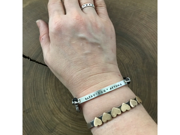 silver medic alert bracelet