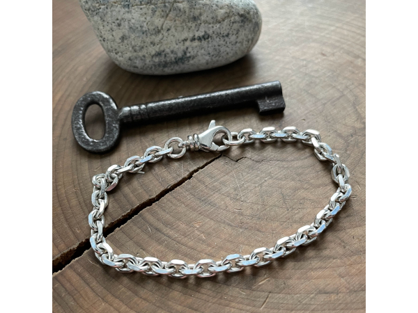 women's thick silver chain