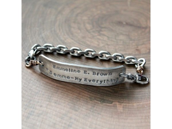 custom silver bracelet