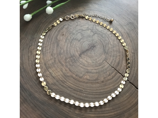 14k gold fill coin chain