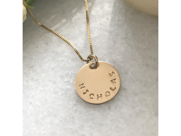 gold personalized name necklace