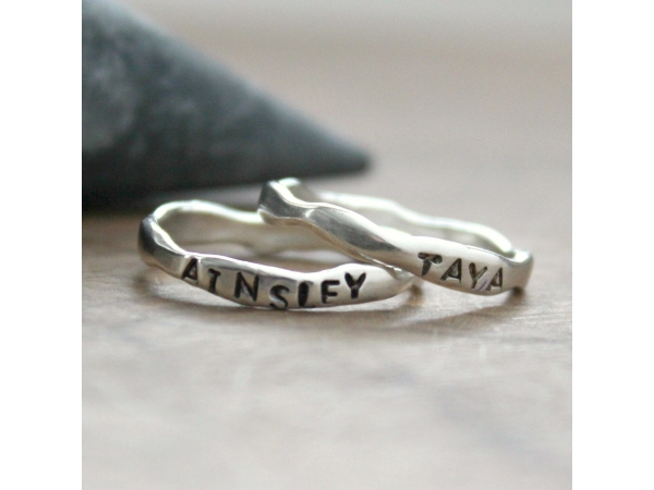 personalized silver rings
