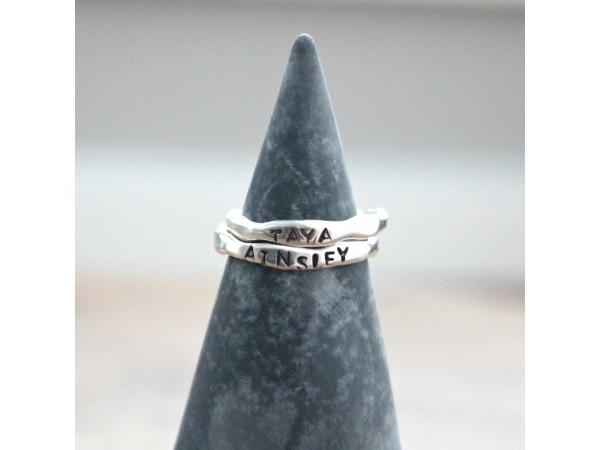 organic custom silver ring