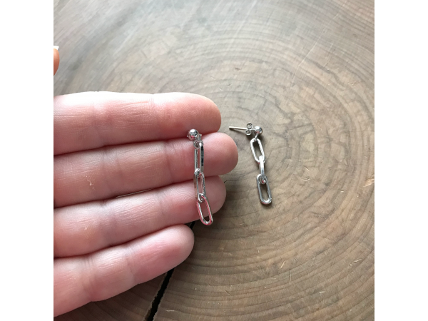 modern paperclip earrings