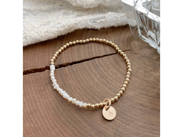 gold initial bracelet