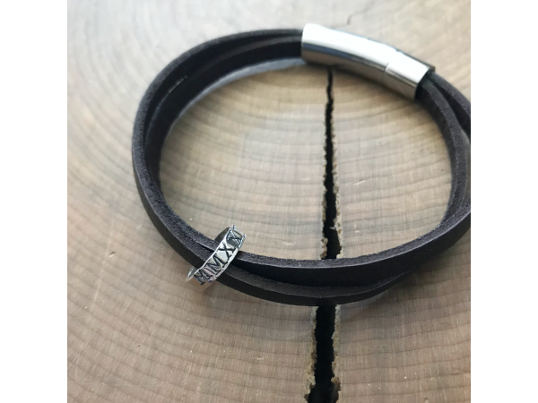 mens personalized ring bracelet