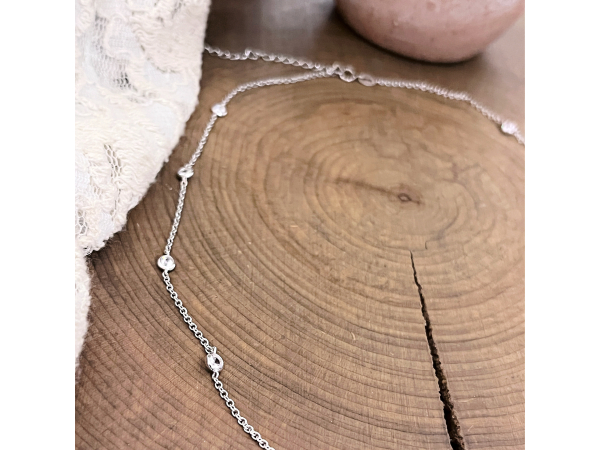 silver & crystal chain