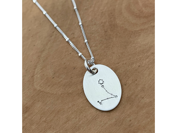 personalized silver constellation necklace