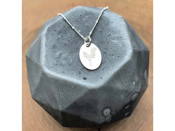 silver flower necklace