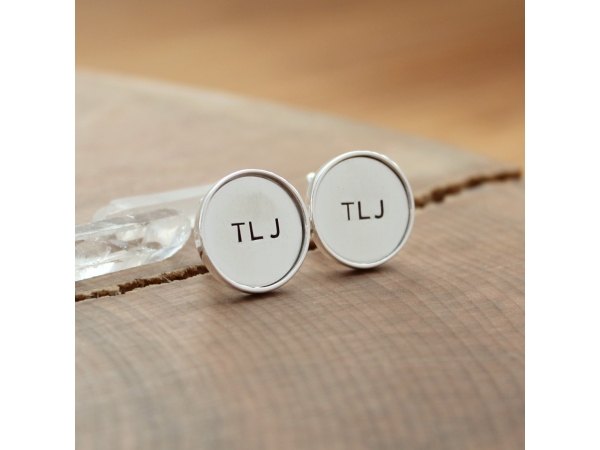 custom initials cuff links